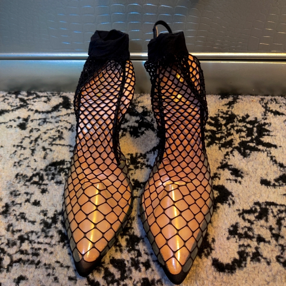 Fishnet heels